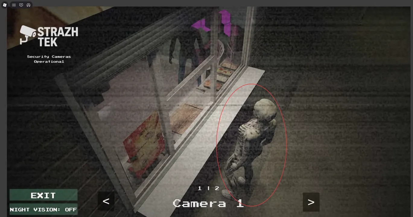 Strange Stickers anomaly - skeleton revealed on security camera